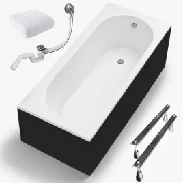 wanna-biala-kronos-oval-170x70-czarny-mat-obudowa-syfon-stelaz
