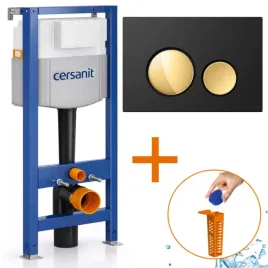 cersanit-stelaz-mechaniczny-aqua-50-zestaw-czarny-mat-zloty-przycisk-luna