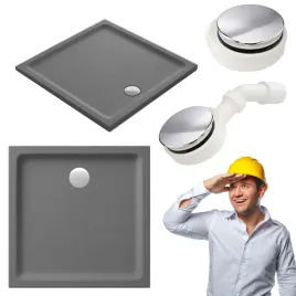 cersanit-tako-brodzik-90x90-cm-kwadratowy-szary-mat-akrylowy-zestaw-syfon