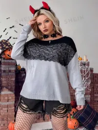 cc13210-shein-szary-sweter-wykonczony-koronka-plus-size-33-48