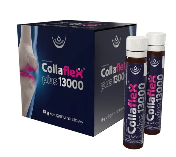 Collaflex PLUS 13.000 zestaw 20x25 ml kolagen na stawy do picia shot fiolka