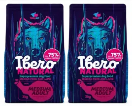 ibero-natural-adult-medium-pork-and-lamb-2x3kg