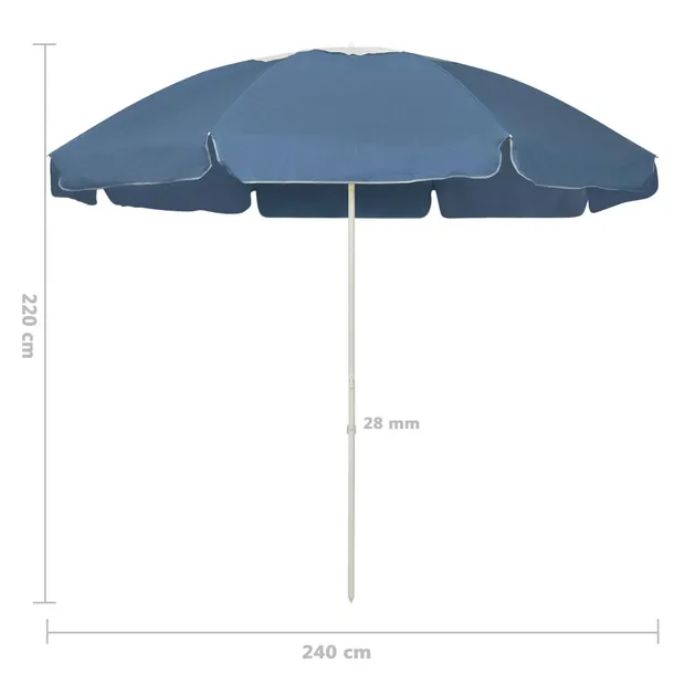 parasol-plazowy-niebieski-240-cm-wzor-bez-wzoru