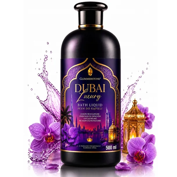 Dubajski Płyn do Kąpieli Mocno Perfumowany Arabski Orientalny Zapach 500 ml