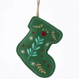 zawieszka-choinkowa-but-materialowa-zielona-18-cm
