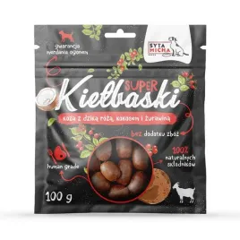 syta-micha-super-kielbaski-100-g-z-koza-dzika-roza-i-kokosem-dla-psa