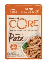 core-wellness-purely-pate-saszetka-dla-kota-8x85g-z-kurczakiem-i-indykiem