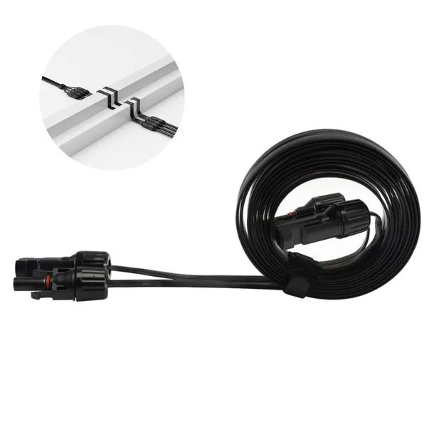 Kabel Mc4 Super Płaski 150 cm Do Paneli PV Solarnych Pod Okno Drzwi Przewód