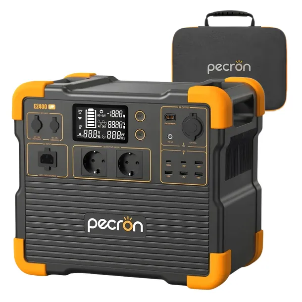 Przenośna stacja zasilania Pecron E2400LFP 2400W 2048 Wh bt app turystyczna