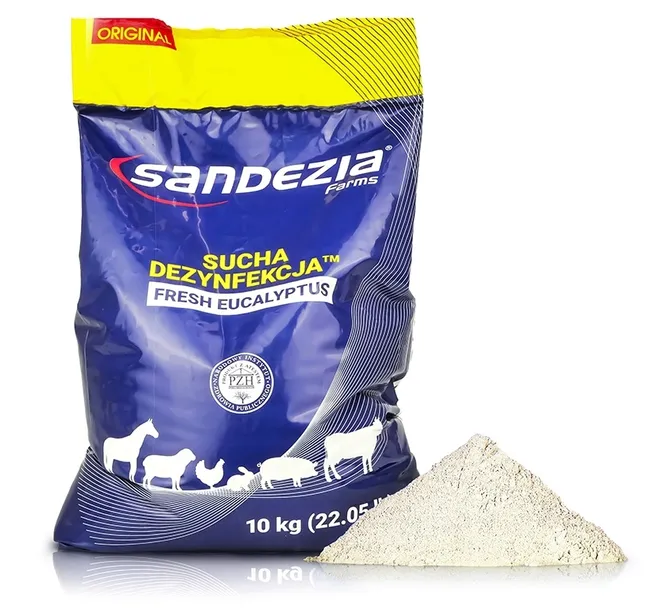 PREPARAT DO SUCHEJ DEZYNFEKCJI DO KURNIKÓW CHLEWNI OBÓR SANDEZIA 10KG