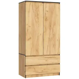 szafa-mlodziezowa-dab-craft-90-cm-polki-drazek