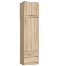 szafa-garderoba-z-nadstawka-sonoma-1-drazek-polki