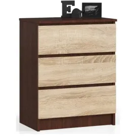 nowoczesna-komoda-wenge-dab-sonoma-60-3-szuflady