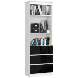 regal-do-biura-60-czarny-polysk-3-szuflady-3-polki