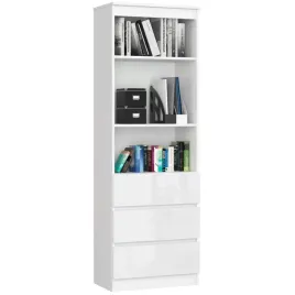 regal-do-salonu-bialy-polysk-3-szuflady-3-polki-60
