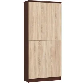 regal-biurowy-zamkniety-wenge-sonoma-2-drzwi-80-cm