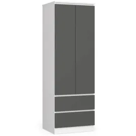szafa-mlodziezowa-60-cm-biala-szara-2-szuflady