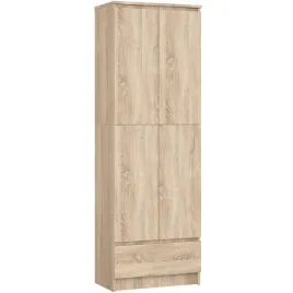 pojemny-regal-dab-sonoma-60-cm-2-drzwi-1-szuflada