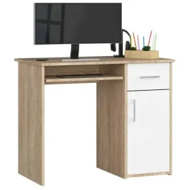 biurko-komputerowe-sonoma-biale-1-szuflada-90-cm