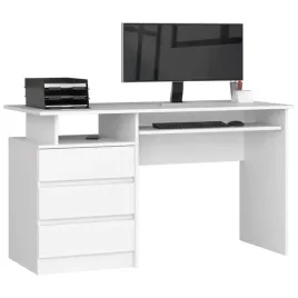biurko-proste-wolnostojace-biale-3-szuflady-135-cm