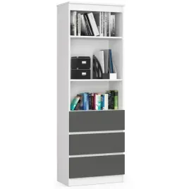 pojemny-regal-bialy-szary-3-szuflady-3-polki-60