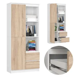 regal-dla-dziecka-bialy-sonoma-7-polek-2-szuflady