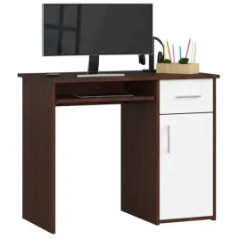 biurko-wolnostojace-wenge-biale-1-szuflada-90-cm