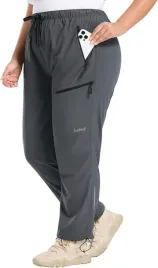 spodnie-trekkingowe-damskie-2xl-wodoodporne-turystyczne-cargo-szare