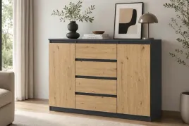 komoda-120-cm-martusia-101x120x39-cm-z-2-drzwiami-i-4-szufladami-dab-artisan-antracyt-do-salonu-i-sypialni-pojemna