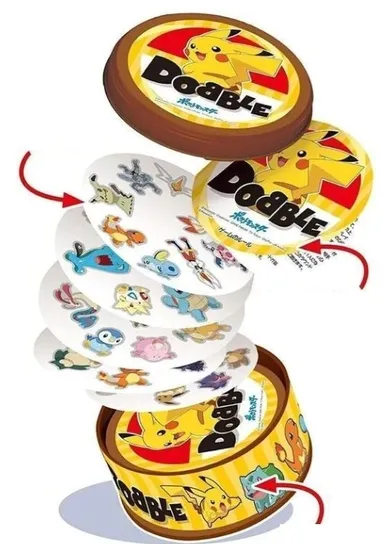 GRA KARCIANA ZNAJDŹ PARĘ POKEMON PIKACHU DOBBLE REFLEKS SPOSTRZEGAWCZOŚĆ