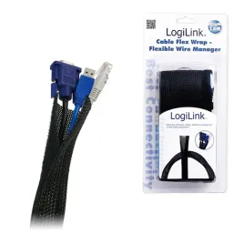 organizer-kabli-logilink-kab0006-elastyczny-18m-czarny