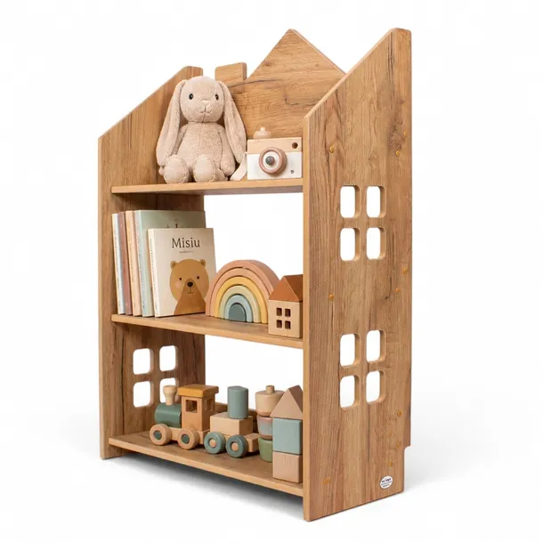 Regał dziecięcy Domek Szafka Montessori Kids Helper TS-520 dębowy
