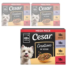 cesar-creations-120100g-mokra-karma-dla-psa-wolowina-kurczak-jagniecina-in