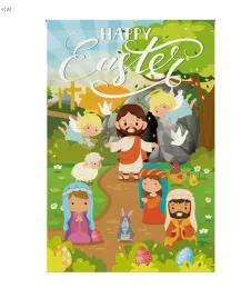 flaga-wielkanocna-do-ogrodu-45x30-cm-jezus-kroliczek-happy-easter