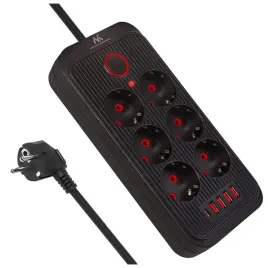 maclean-listwa-zasilajaca-6-gniazd-4xusb-mce389-b