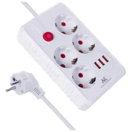 maclean-listwa-zasilajaca-4-gniazda-3xusb-mce393-w