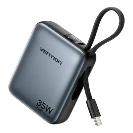 powerbank-vention-10000mah-35w-z-kablem-usb-c-grey