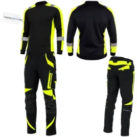 ubranie-robocze-komplet-spodnie-koszulka-dlugi-rekaw-odblaskowy-fluo-r-52