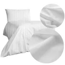 posciel-140x200-2cz-hotel-adamaszek-pasy-selene-biala