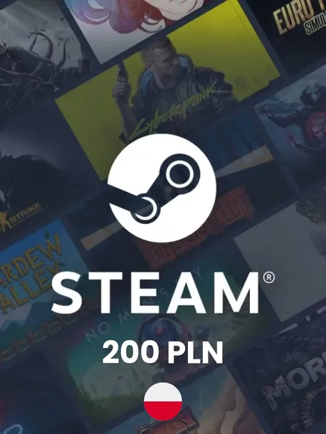 DOŁADOWANIE CYFROWE STEAM 200 ZŁ PLN | KOD PODARUNKOWY | KARTA PODARUNKOWA
