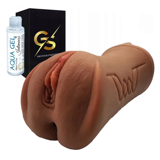 MASTURBATOR MĘSKI SZTUCZNA POCHWA 3W1 USTA ANUS REALISTYCZNY TPE DUŻY 19 CM