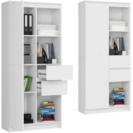 regal-do-biura-salonu-bialy-80-cm-otwarty-zamkniety-2-szuflady
