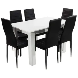 zestaw-stol-modern-120-bialy-i-6-krzesel-nicea-czarnych