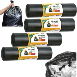 worki-na-smieci-160l-mocne-ldpe-duze-czarne-40-szt-zestaw-bee-smart-paclan
