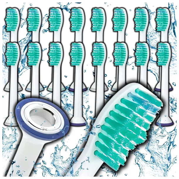 16X KOŃCÓWKI PHILIPS SONICARE 16 SZT DO SZCZOTECZKI SZCZOTECZEK BIAŁE SZT.
