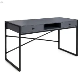biurko-industrialne-komputerowe-123-cm-2-szuflady-1-polka-loft-grafitowe