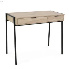 biurko-komputerowe-100-cm-z-2-szufladami-industrialne-metalowe-dab-sonoma