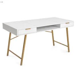biurko-komputerowe-120-cm-z-2-szufladami-polka-loftowe-metalowe-biale-zlote