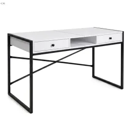 biurko-industrialne-komputerowe-123-cm-2-szuflady-1-polka-loft-biale