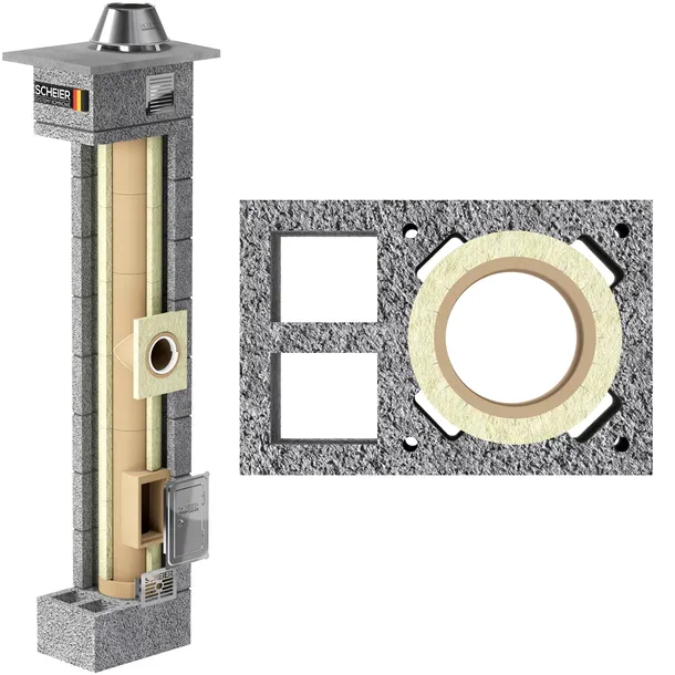 Komin systemowy 9m fi 200 ceramiczny system IZOLOWANY OCIEPLONY zestaw + 2W